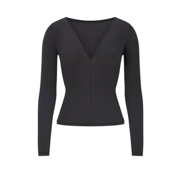 SKIMS NWT Fits Everybody Plunge Top - Onyx - Picture 4 of 5